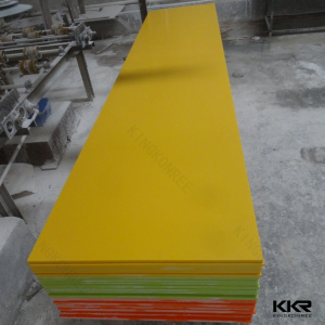 Yellow Decorative Wall Panel Acrylic Solid Surface